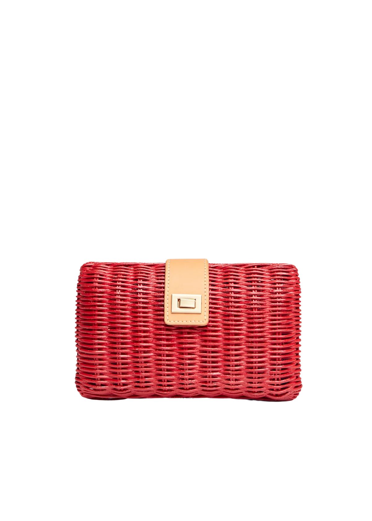 Lou Wicker Straw Clutch Bag | Over The Moon