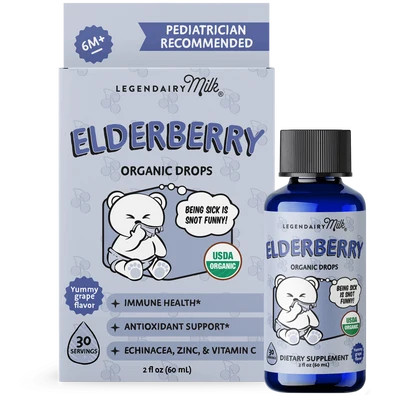 Organic Baby and Toddler Elderberry Drops | Legendairy Milk