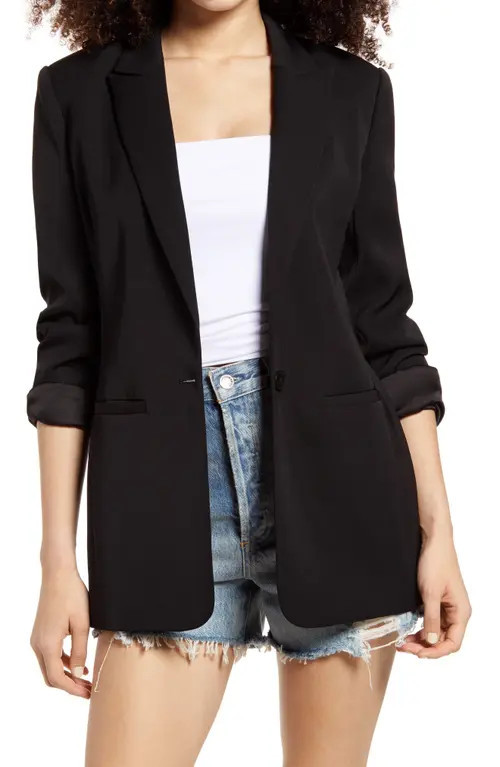 Endless Rose Tailored Single Button Blazer in Black at Nordstrom, Size X-Small | Nordstrom