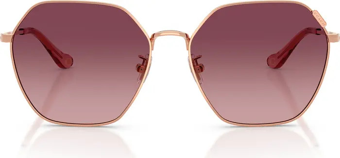 58mm Gradient Irregular Pilot Sunglasses | Nordstrom
