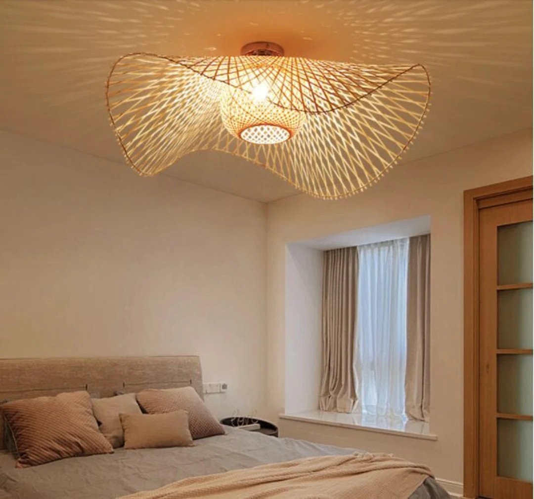 High Quality-Wicker Pendant Lamp,Bamboo Lamp,Bamboo Pendant Light,Rattan Pendant Light,Rattan Lam... | Etsy (US)