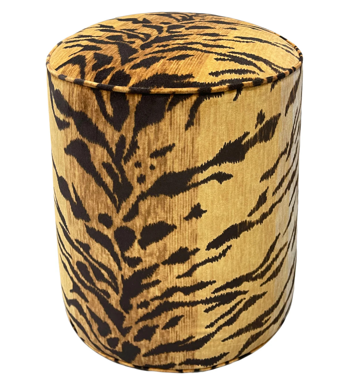 THE TIGHT ROUND OTTOMAN :: BENGAL VELVET // SAND | LITTLE DESIGN COMPANY