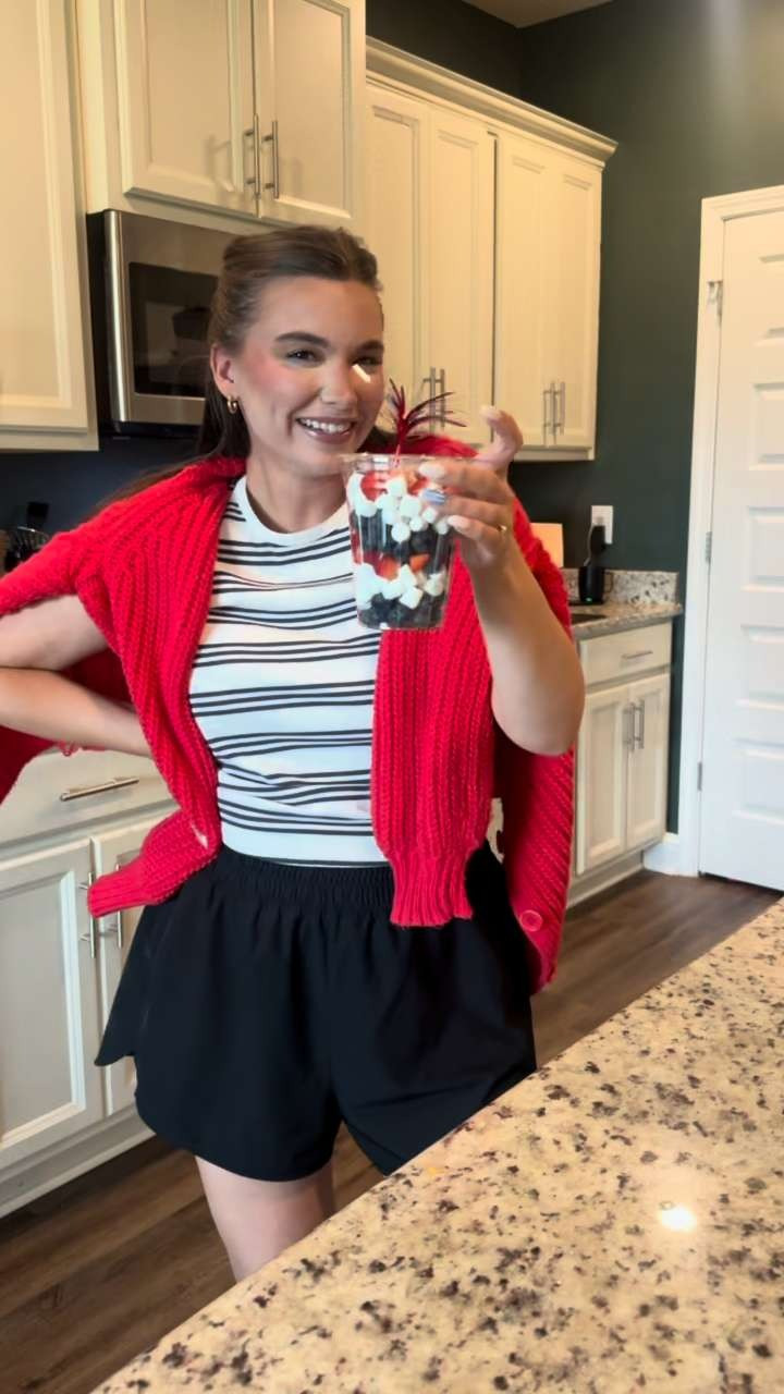 Memorial Day weekend recipe that toddlers (and moms) love!! You could even make this for Fourth of July! Linking the chopper I used, my casual mom Memorial day outfit + the red, white & blue themed toothpicks. 

 #LTKmomlife #LTKfoodie #LTKSeasonal