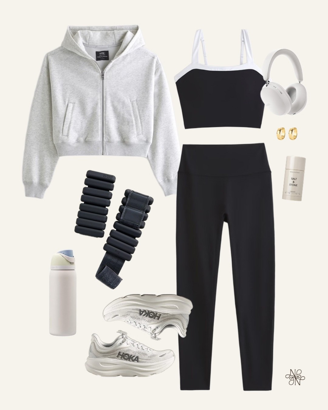 Workout outfit 🤍 

Walking outfit 
New year refresh 
Sneakers
Matching workout set 
Bala bangles 

#LTKFindsUnder100 #LTKActive