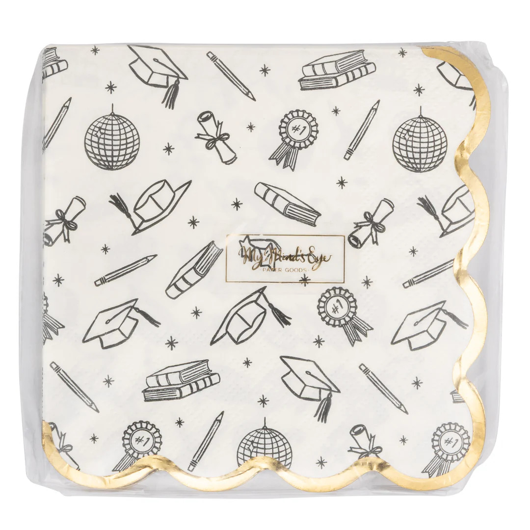 Grad Icon Foil Napkin Cocktail | My Mind's Eye
