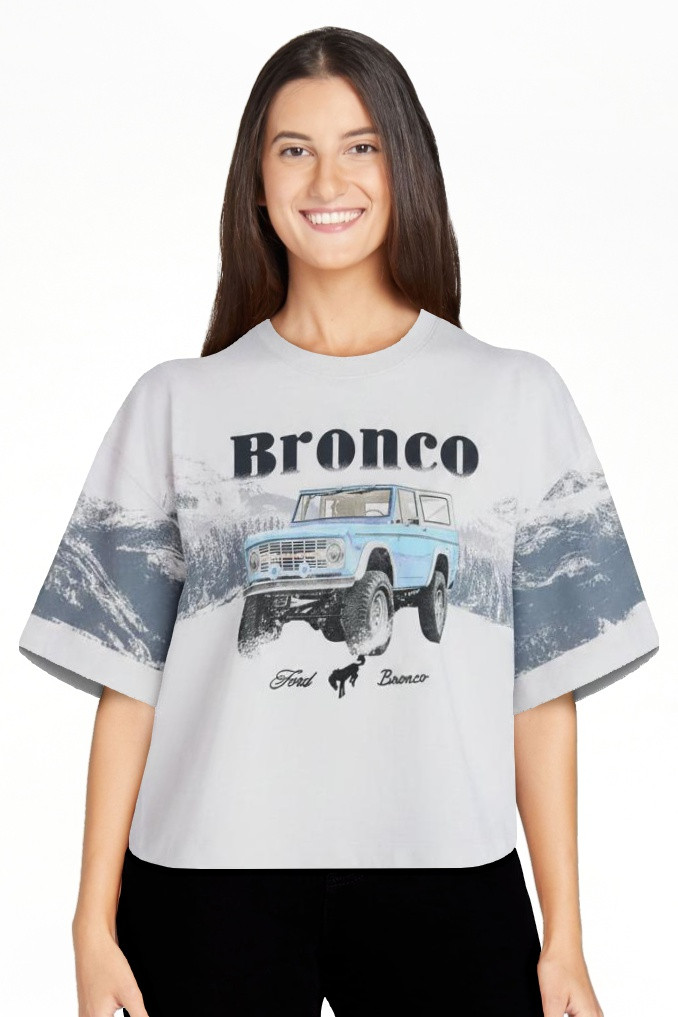 Ford Bronco Women's Fashion Boxy Tee, Sizes XXS-XXL | Walmart (US)