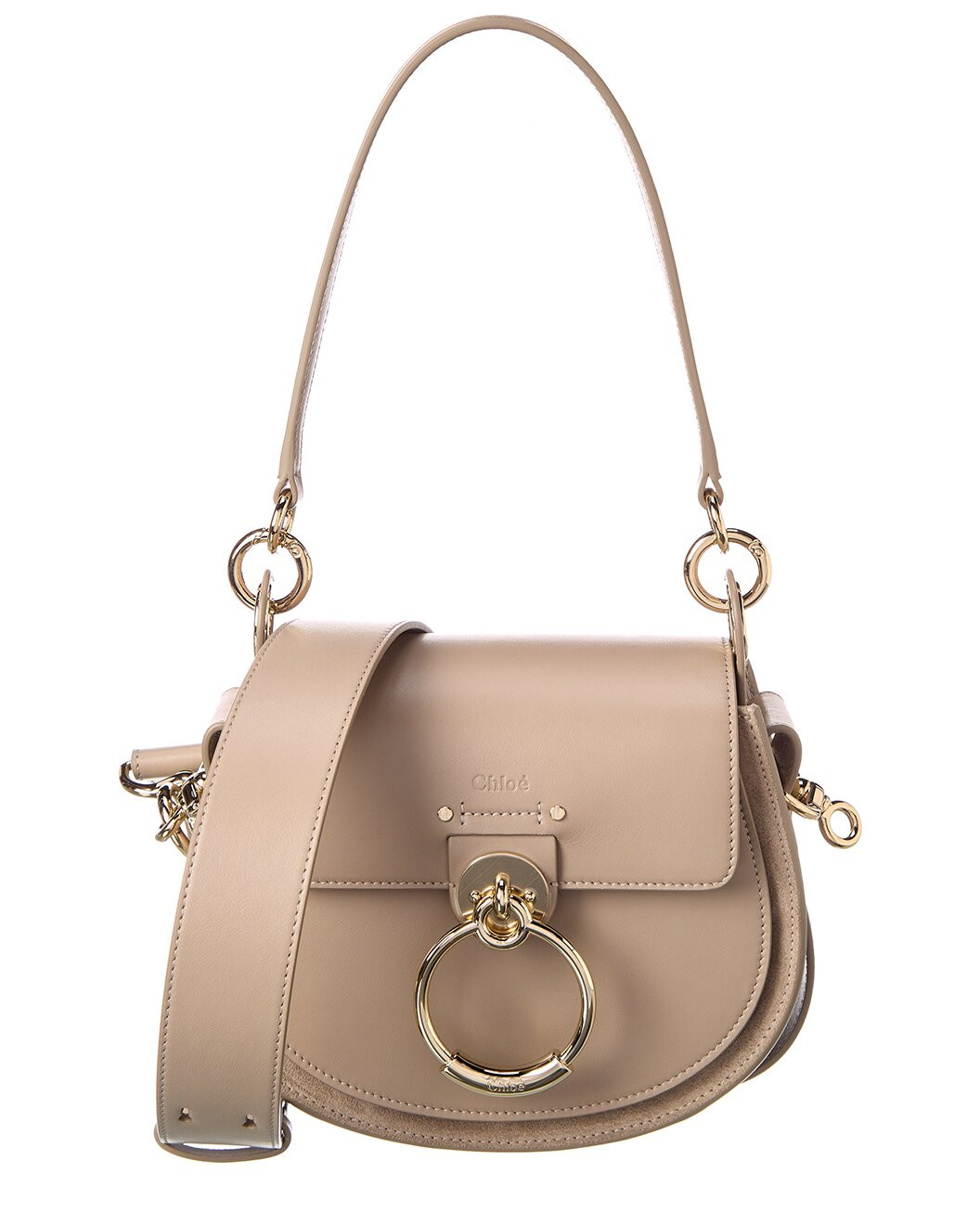 Tess Small Leather & Suede Shoulder Bag | Gilt & Gilt City