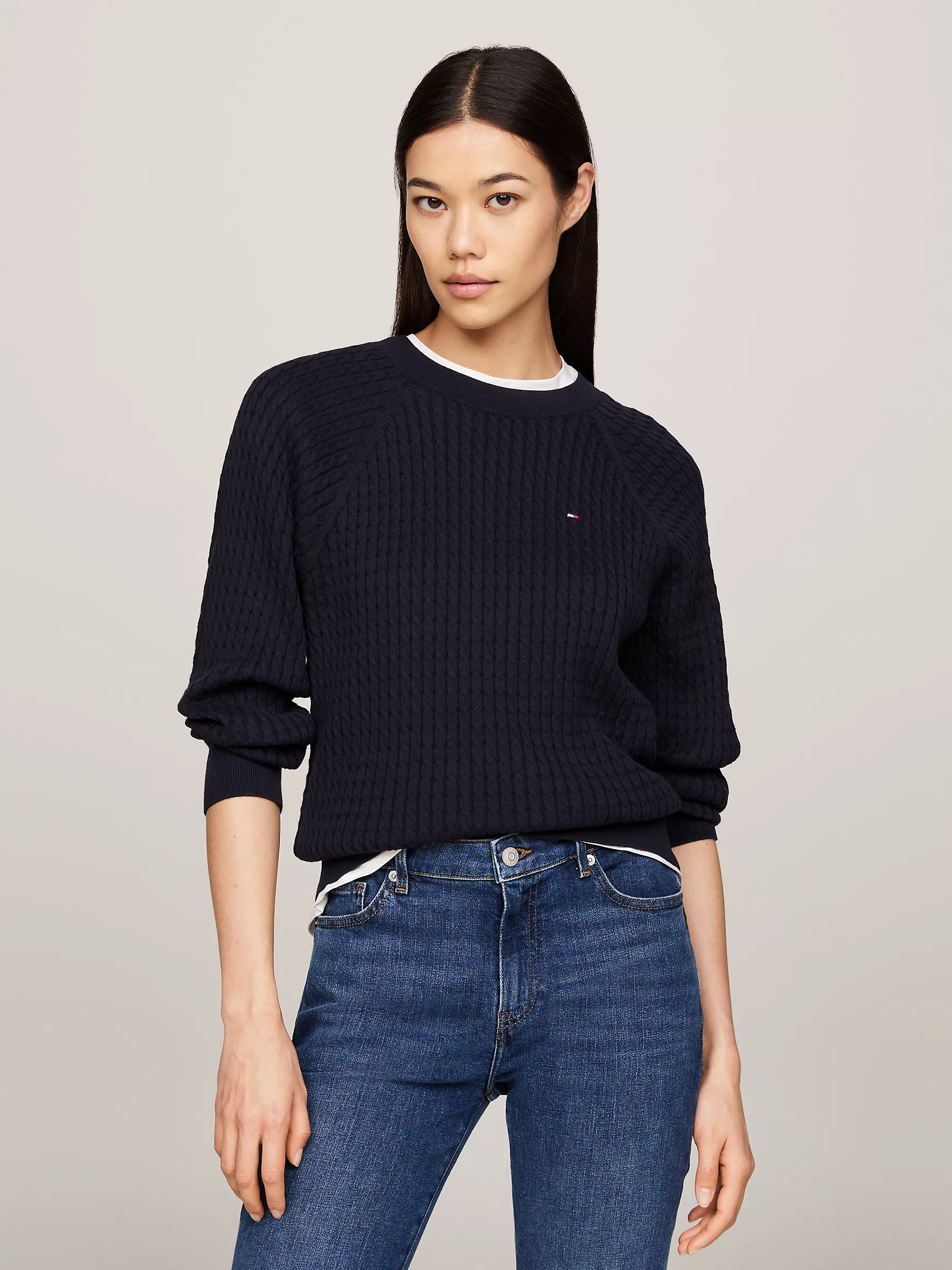 Relaxed Fit Cable Knit Sweater | Tommy Hilfiger | Tommy Hilfiger (US)