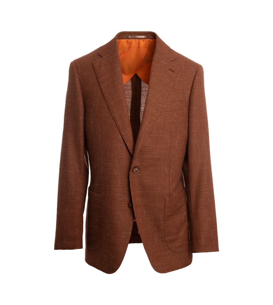 Terracotta Hopsack Suit | He Spoke Style