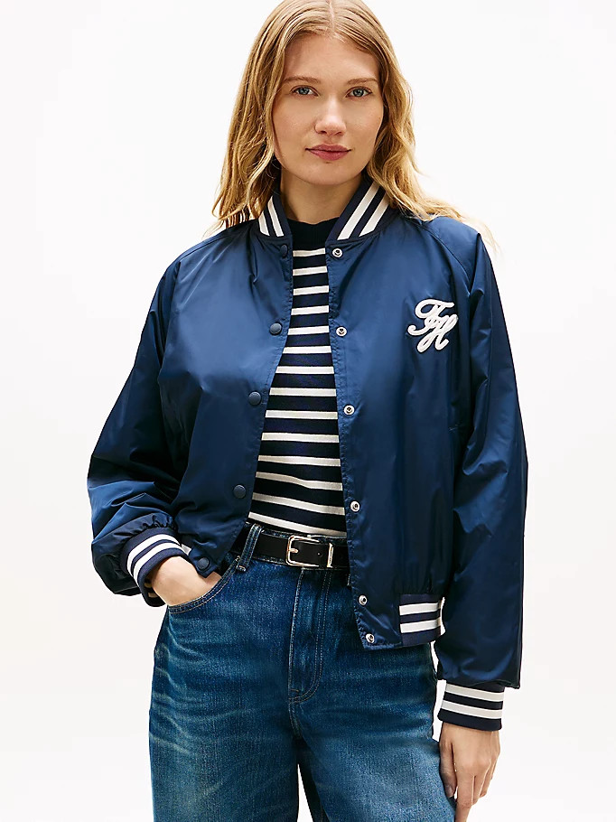 Logo Appliqué Water Repellent Bomber Jacket | Tommy Hilfiger UK