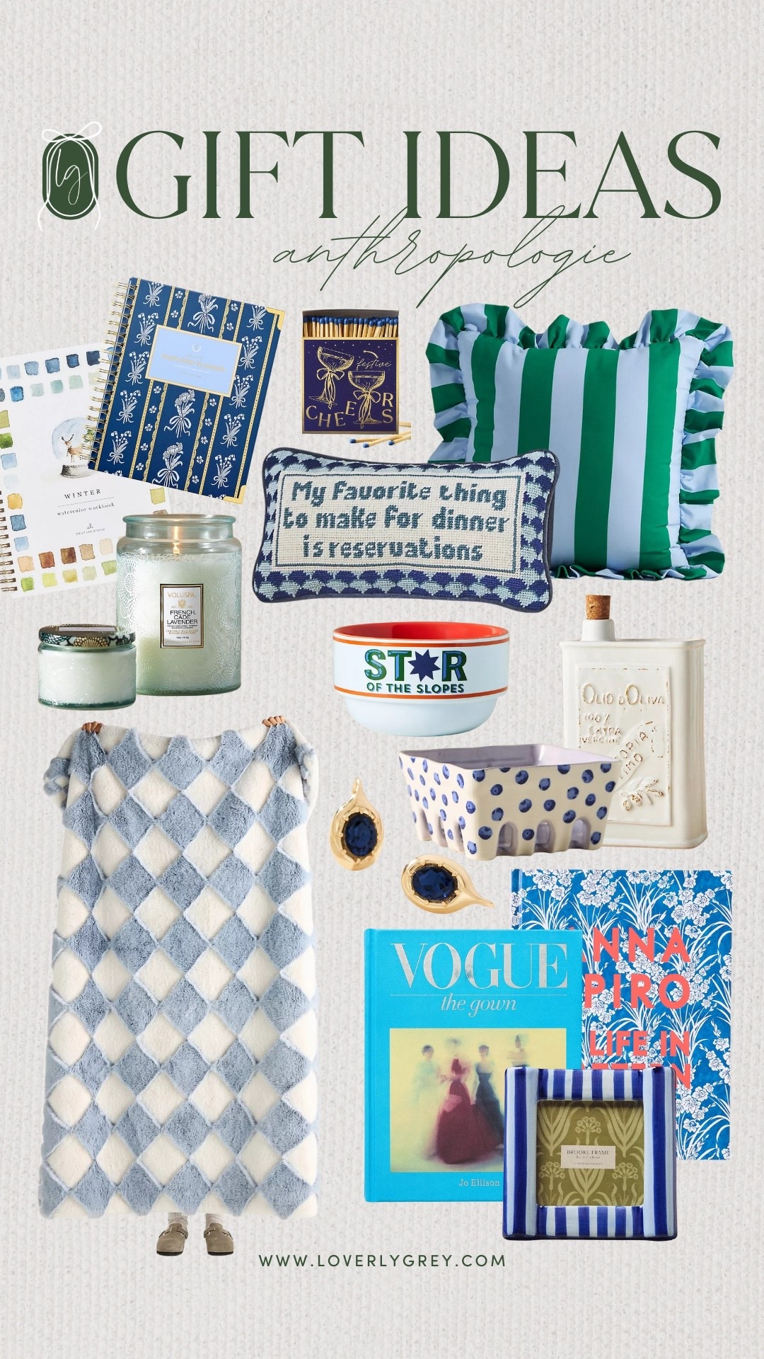 Gift ideas from Anthropologie! I am loving the needle point pillow, fluffy blanket, and coffee table books! Other items that would make great gifts are the jewel earrings, matchbox, and candle! 

#LTKGiftGuide #LTKHoliday #LTKSeasonal