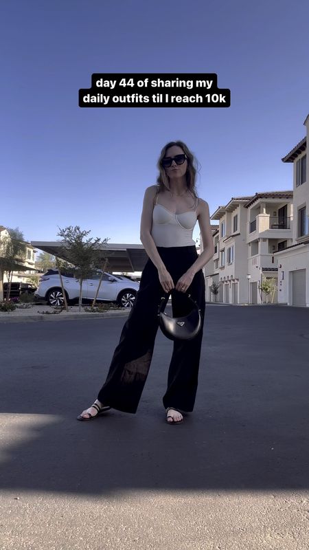Wearing linen on repeat this summer 🖤 I’m all about easy outfits that still look chic but are suitable for hot hot hot days! Wearing an XS in the bodysuit and 25 in the pants 

#LTKFindsUnder100 #LTKVideo #LTKSeasonal