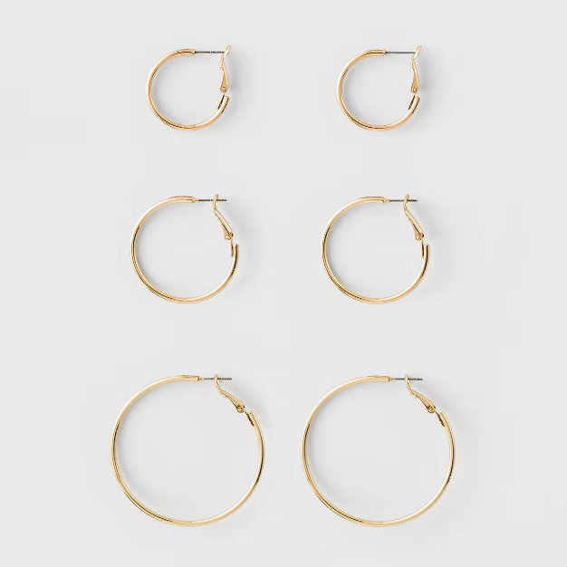 Hoop Earring Set 3ct - A New Day™ | Target