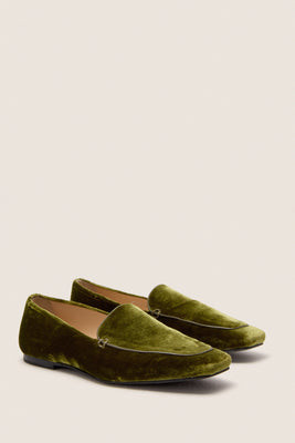 Olive Velvet Kam Loafers | Tuckernuck (US)