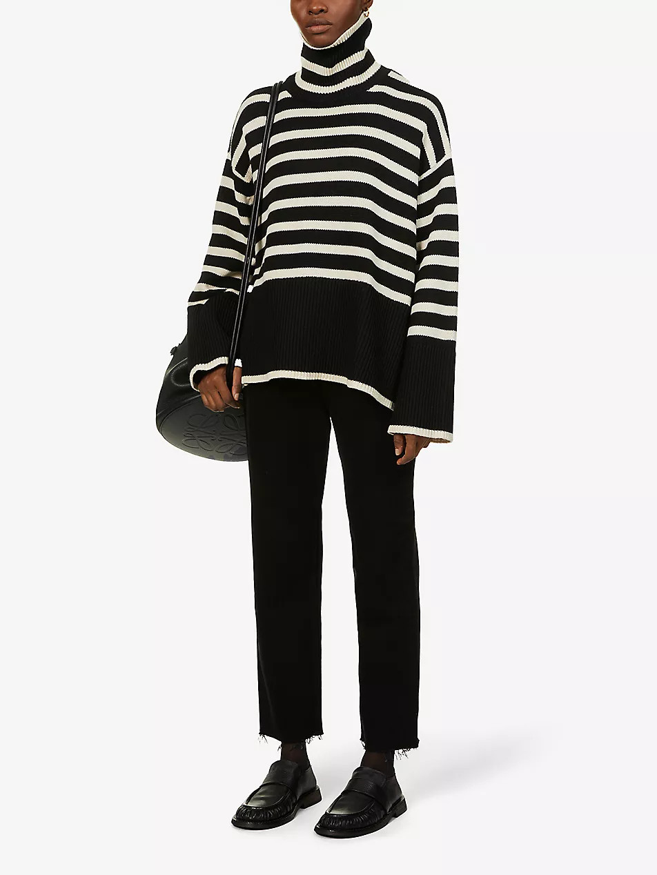 Raw-hem straight-leg high-rise organic-cotton jeans | Selfridges