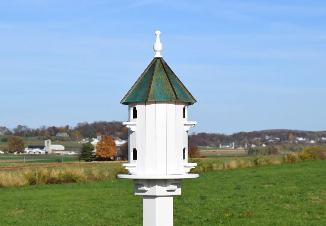 Copper roof birdhouse | 6 holes | Spruce wood bird house | Amish handmade | Made in USA | Etsy (US)