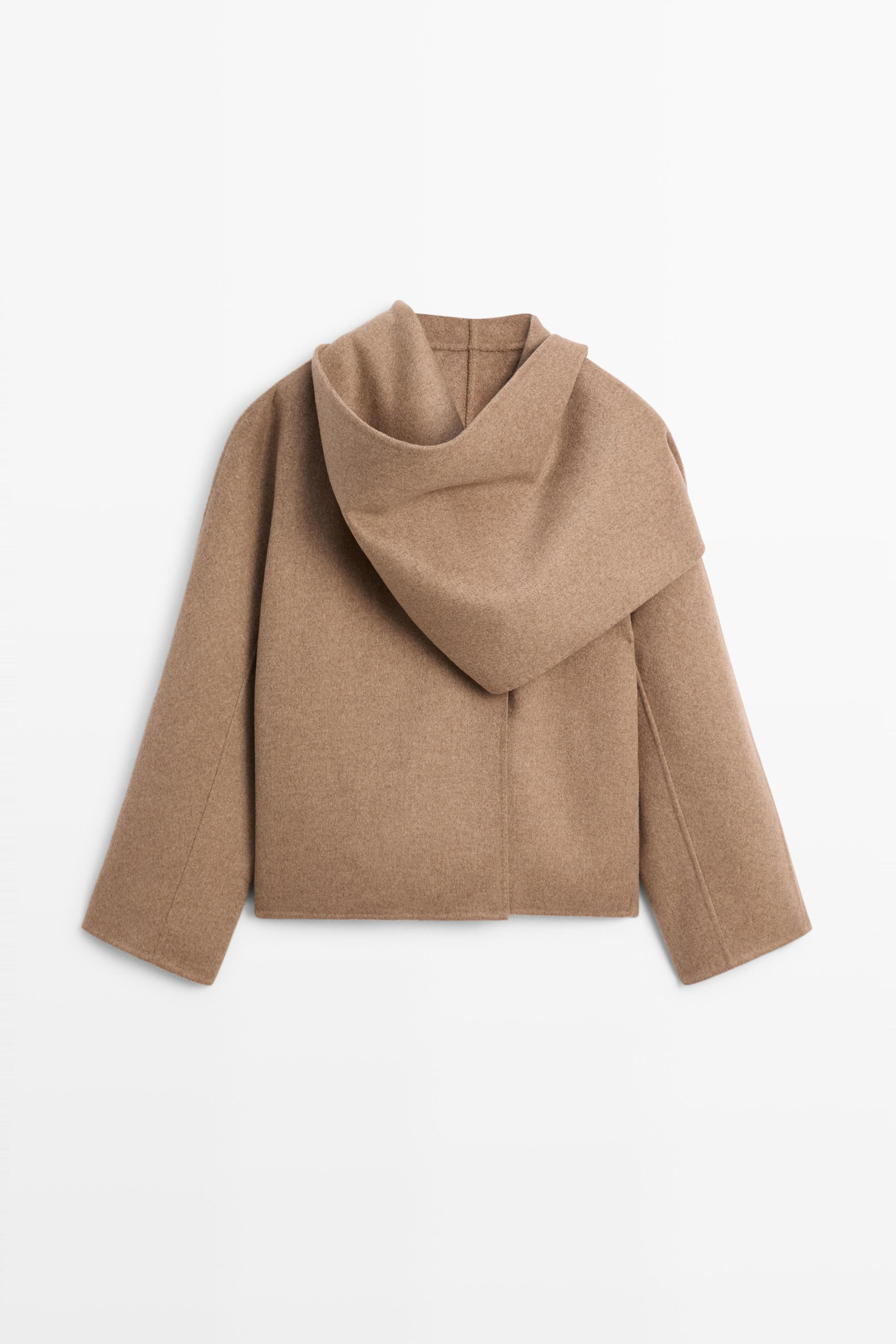 Short coat with scarf detail - MOLE BROWN | Massimo Dutti US