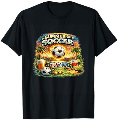 Summer of Soccer 2026 Fan Football Game Day Tropical T-Shirt | Amazon (US)