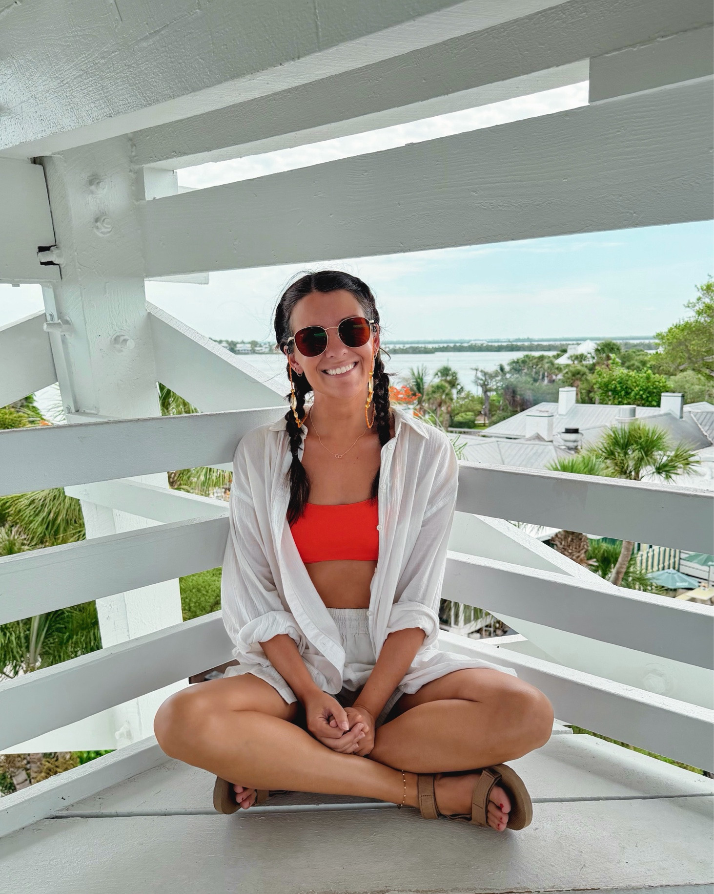 xs in my bikini bottoms, xs in my bikini top and 6 in my teva sandals. My white linen button up and shorts are older so I linked similar. 

My sunglasses holder is older, so I linked similar!

#LTKgrwm #LTKPetite #LTKSwim