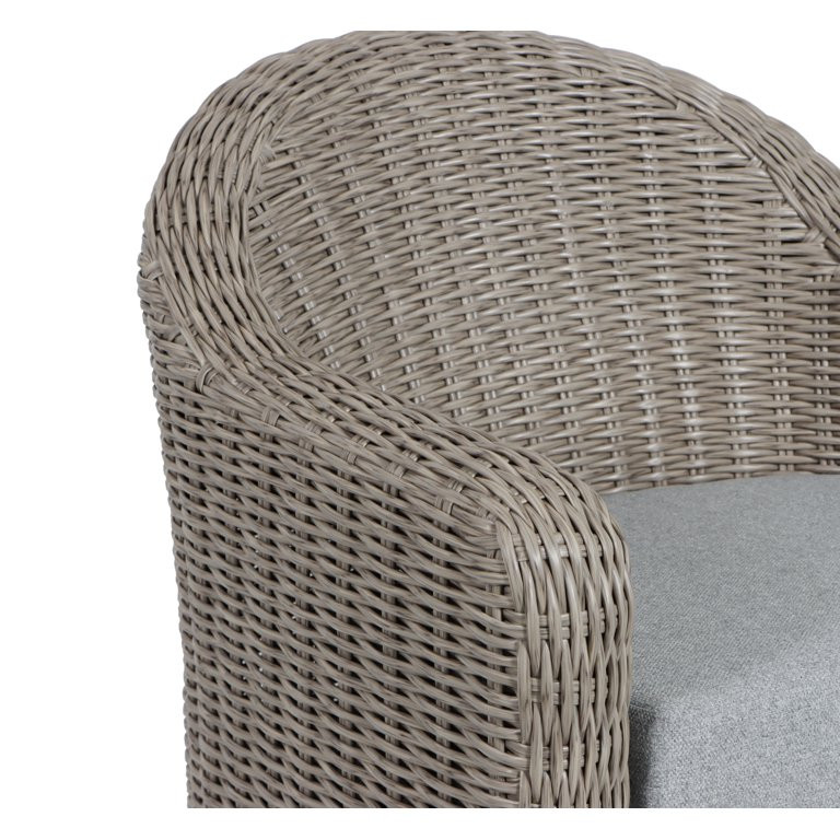 Better Homes & Gardens Bellamy Outdoor Barrel Back Chair, Natural | Walmart (US)