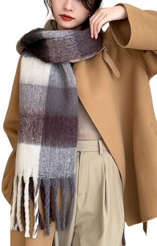 Wander Agio Winter Women Warm Scarf Long Shawl Large Scarves Cold Weather Thick Blanket Scarfs Co... | Amazon (US)