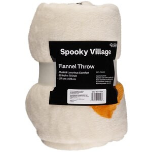 Spooky Village Halloween Characters Flannel Throw Blanket, 50 x 70 in | CVS Health