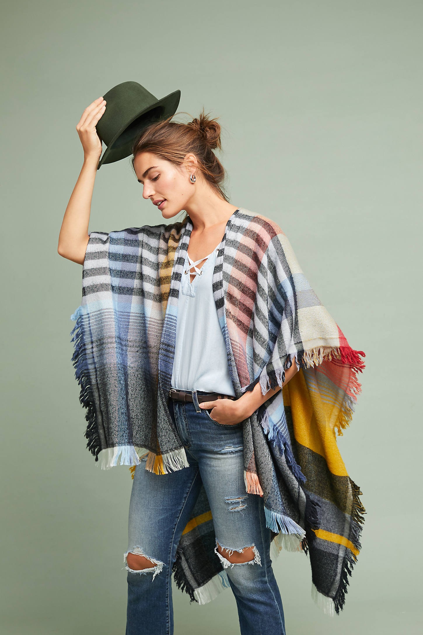 Ruana Plaid Wrap | Anthropologie (US)