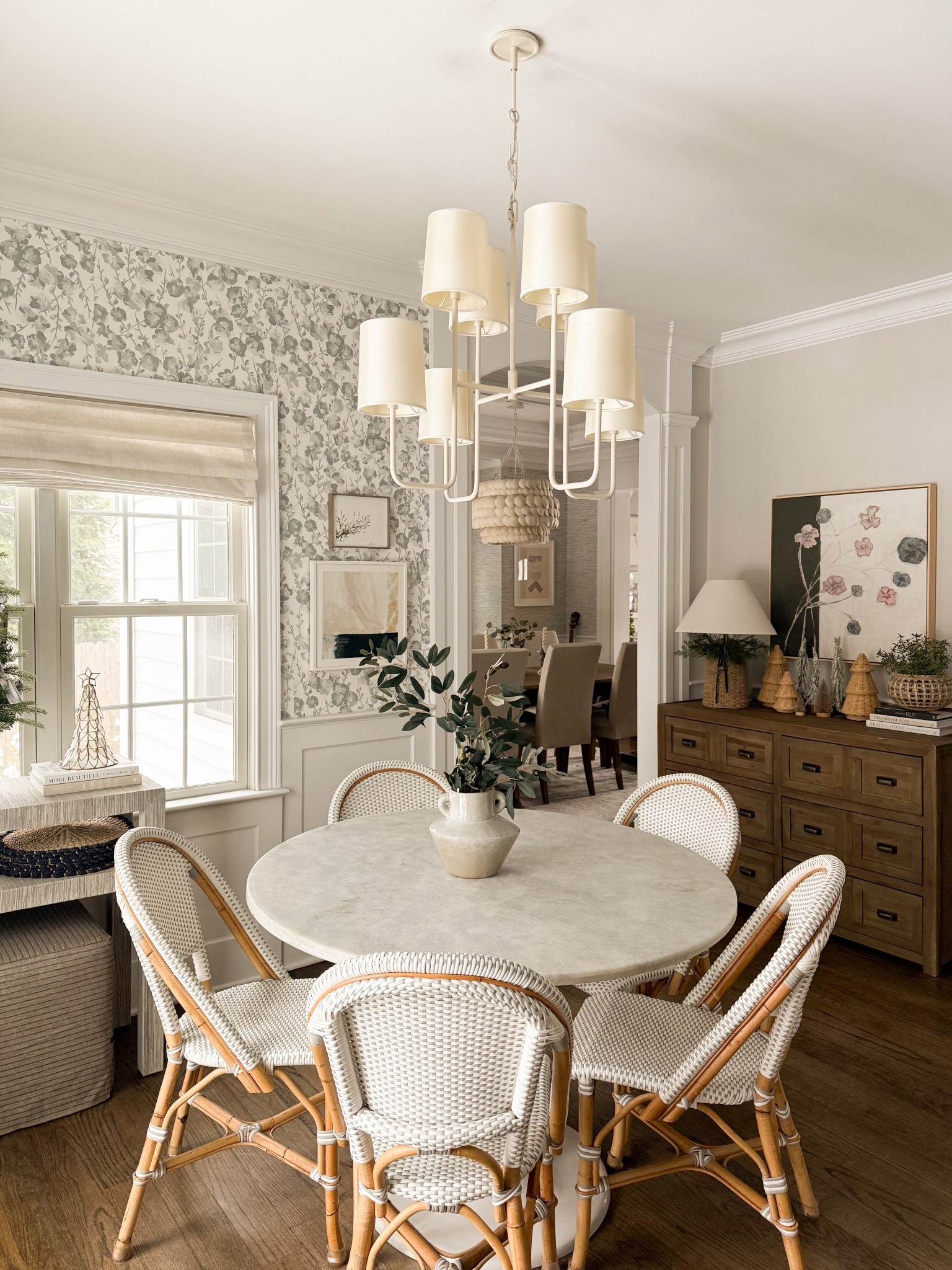 Cozy winter breakfast nook ✨

P.S: these Serena & a lily dining chairs are on clearance (!) in the Sage  colorway — such a steal! Also linking all of our holiday decorations that are discounted 🙌🏻

#LTKSaleAlert #LTKHome #LTKHoliday