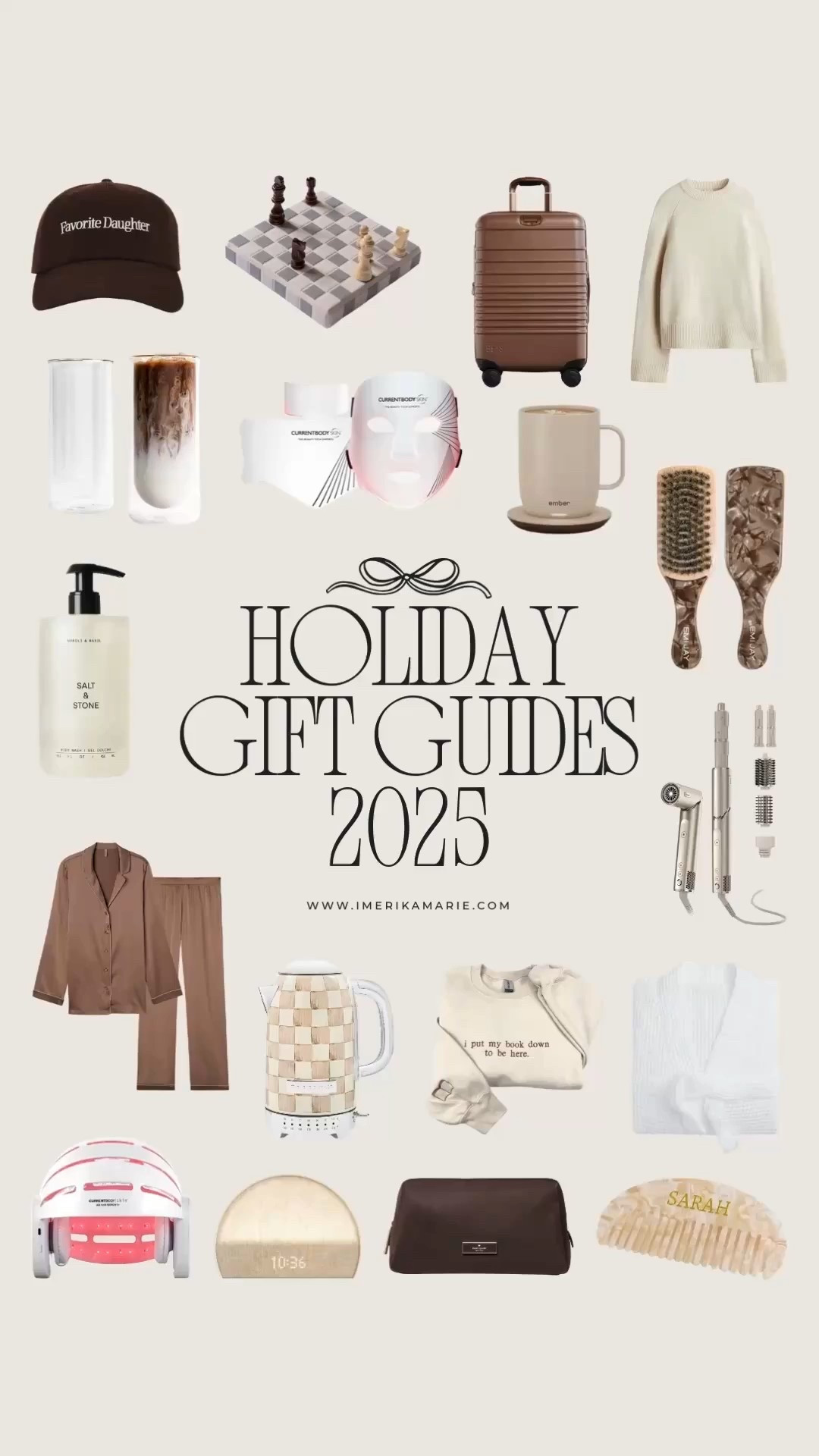 Holiday Gift Guides 2025 🎁

You can find all the gift guides on my LTK! 

1. Gift Ideas for Her
2. Gift Ideas for the Beauty Guru
3. Gift Ideas for the Homebody
4. Gift Ideas for the Fashion Lover
5. Gift Ideas for the Book Lover
6. Gift Ideas for the Traveler
7. Gift Ideas for Him
8. Gift Ideas for Mom
9. Gift Ideas for Dad
10. Gift Ideas from Amazon
11. Gift Ideas from Etsy
12. Gift Ideas Under $50


#LTKGiftGuide #LTKFindsUnder100 #LTKHoliday
