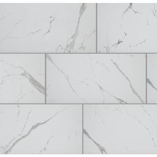 Carrara Matte Rectified 12 in. x 24 in. Porcelain Floor and Wall Tile (13.3 sq. ft. /case) | The Home Depot