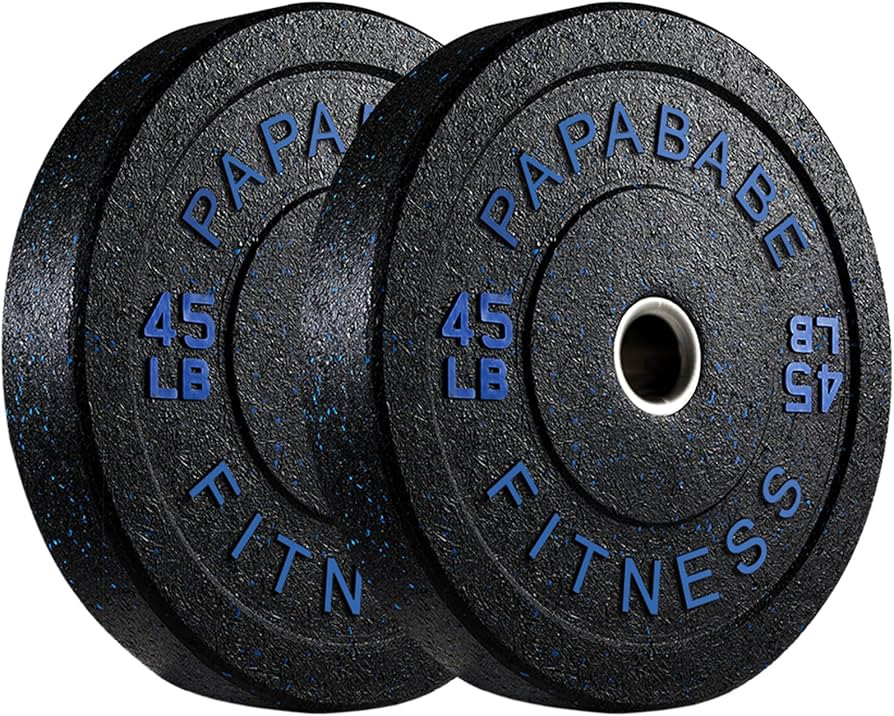 Papababe Weight Plates, 2-Inch Weights Plates Set, Floor Protective Rubber Weight Plates, 20/45/1... | Amazon (US)