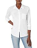 Michael Stars Women's Harley Knit Button Down, White, Extra Small | Amazon (US)