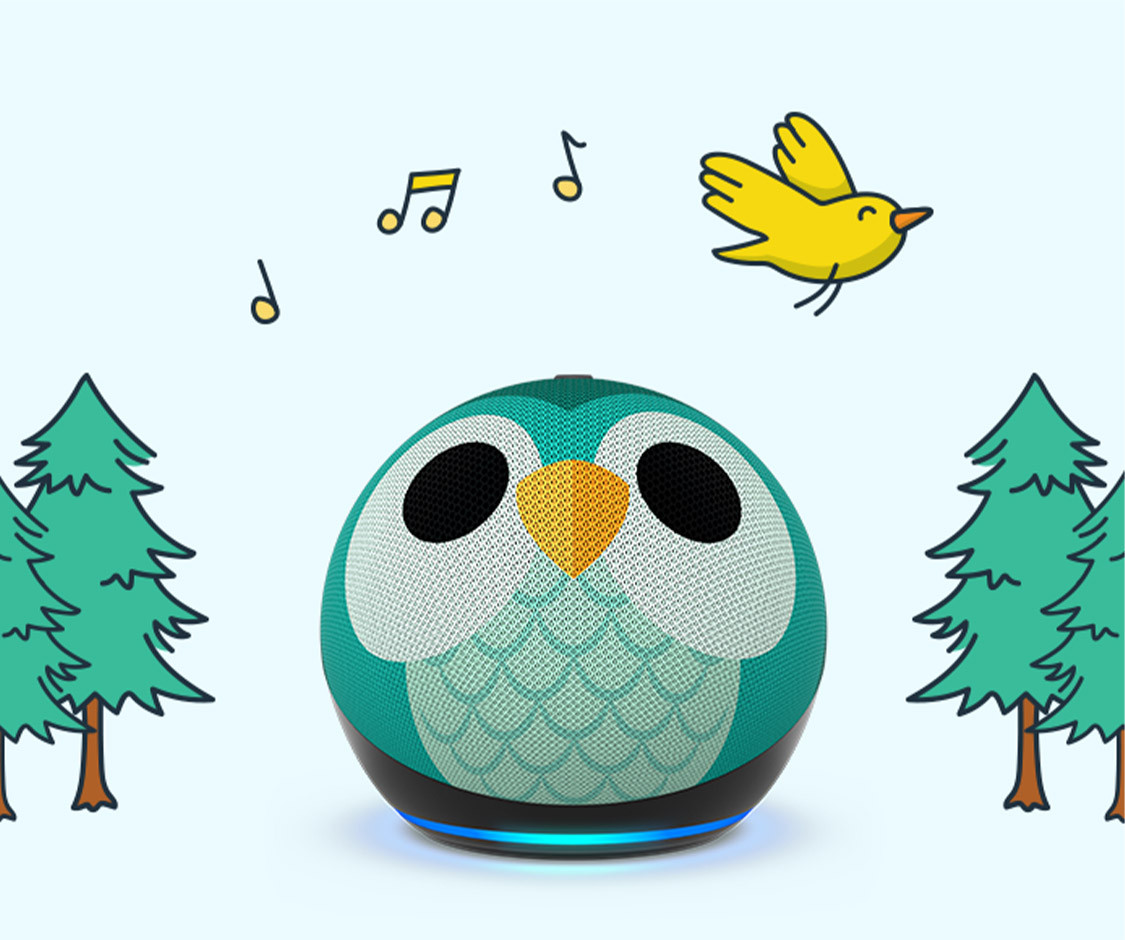 Echo Dot (5th Gen, 2022 release) Kids | Designed for kids, with parental controls | Owl | Amazon (US)
