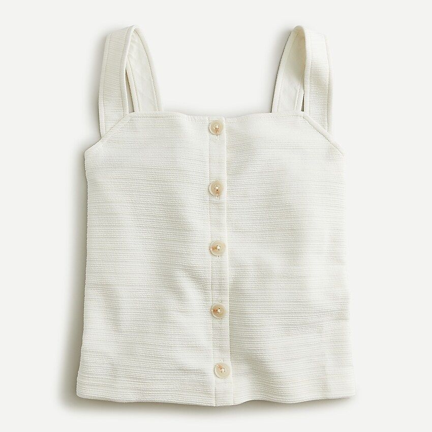 Textured button-front tank | J.Crew US