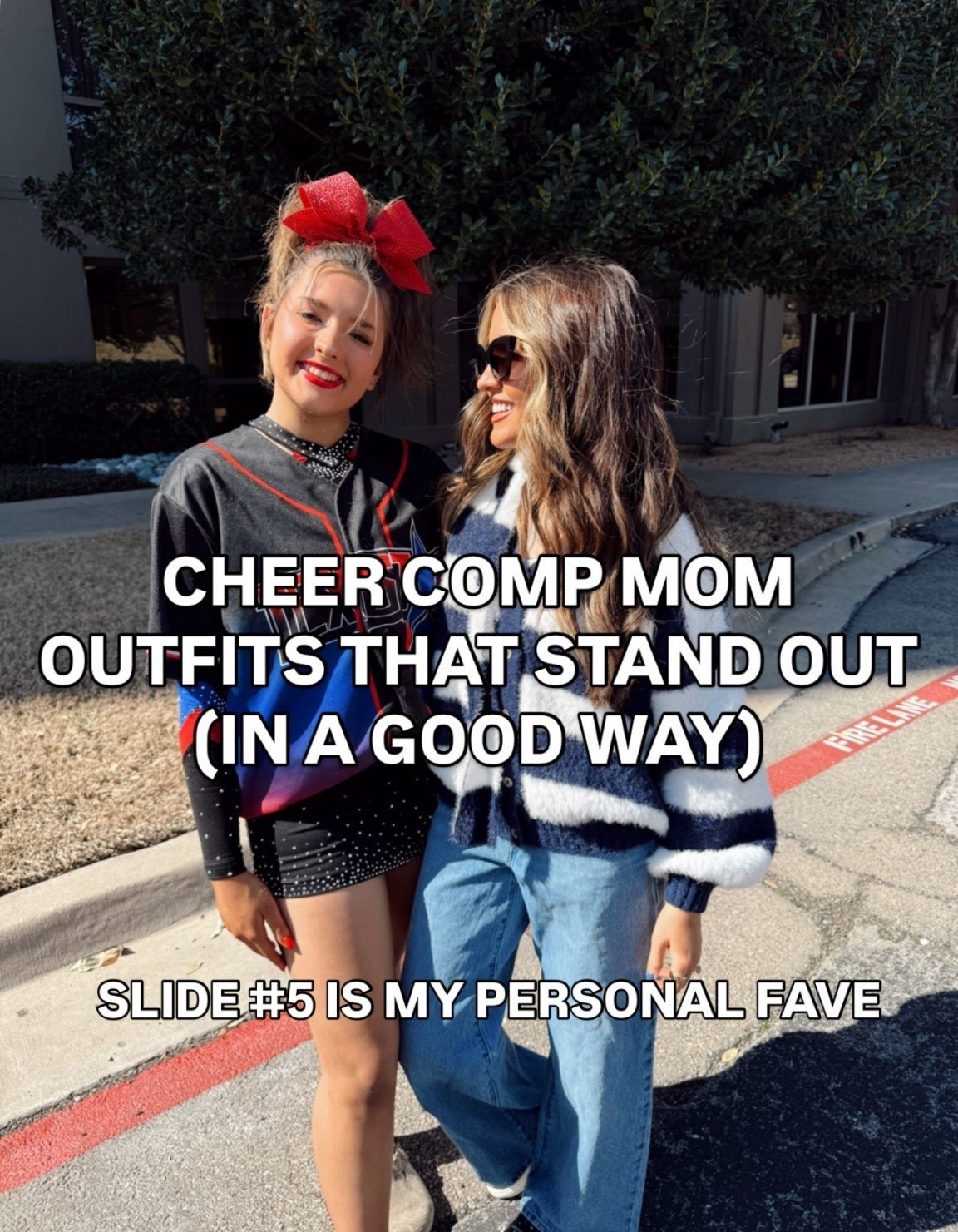 Cheer mom comp outfits that stand out in a good way! 

(FB)