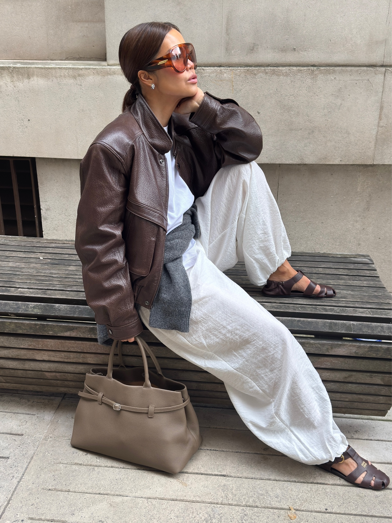 Casual vibes in a cropped leather jacket and the softest leather fisherman sandals.  True to size so stick with your usual choice  

#LTKstyletip #LTKspring #LTKluxury
