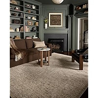 Loloi II Newman Collection NEW-01 Taupe/Bone 7'-10" x 7'-10" Round Area Rug, .37" Pile Height, So... | Amazon (US)