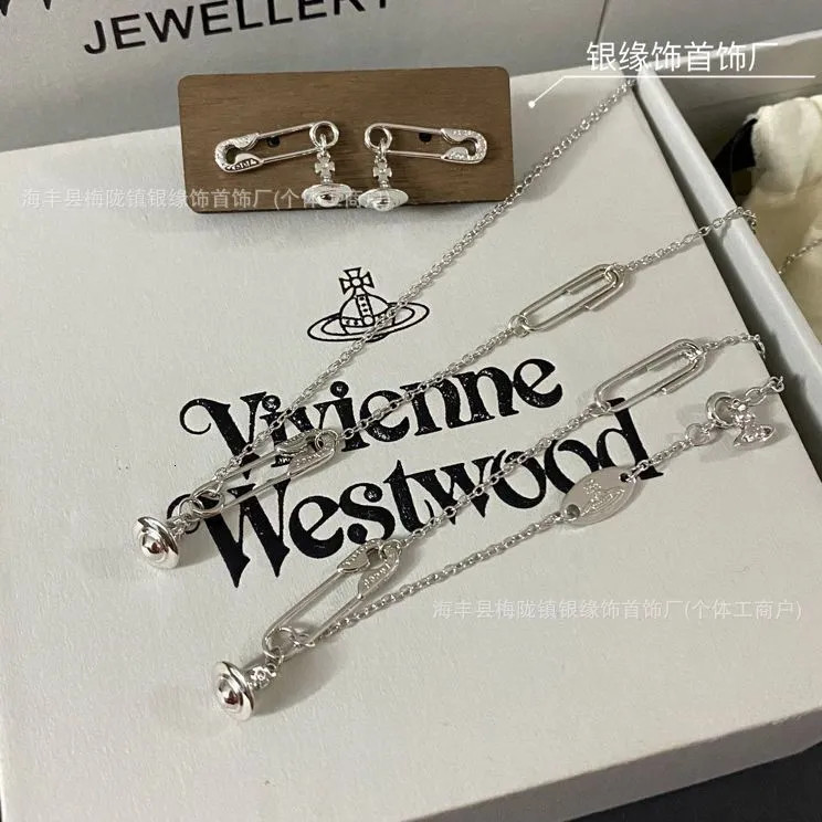 Save Big on Bulk Pin Chain Necklace Designer Queen Dowagers New Pin Necklace 1.1 High Version Pap... | DHGate