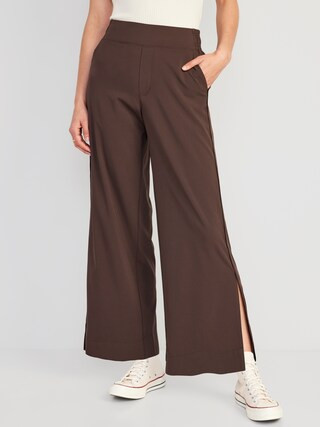 High-Waisted StretchTech Split-Hem Wide-Leg Pants for Women | Old Navy (US)