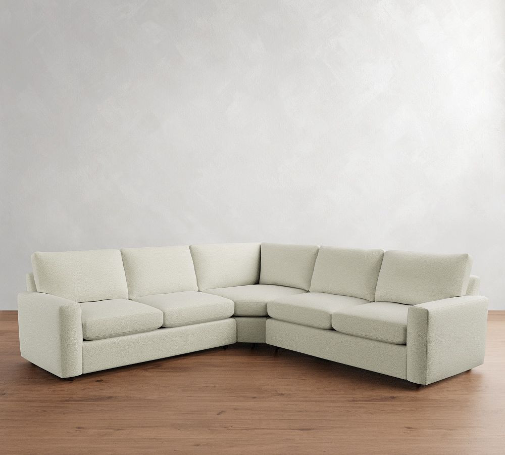 Pearce Modern Square Arm 3-Piece L-Shaped Sectional (118") | Pottery Barn (US)
