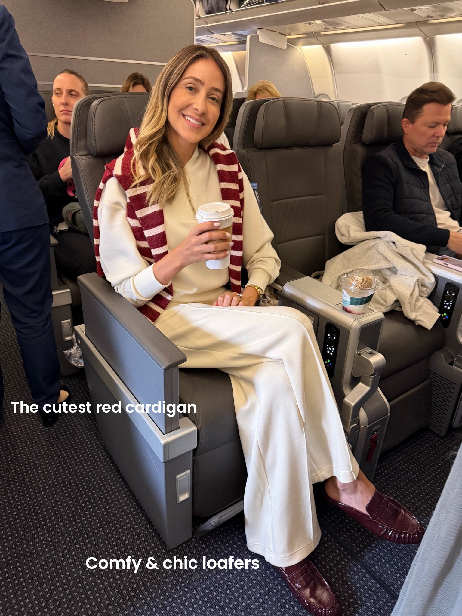 Traveling feeling very comfortable and stylish 
Wearing size small on every piece 
All run tts