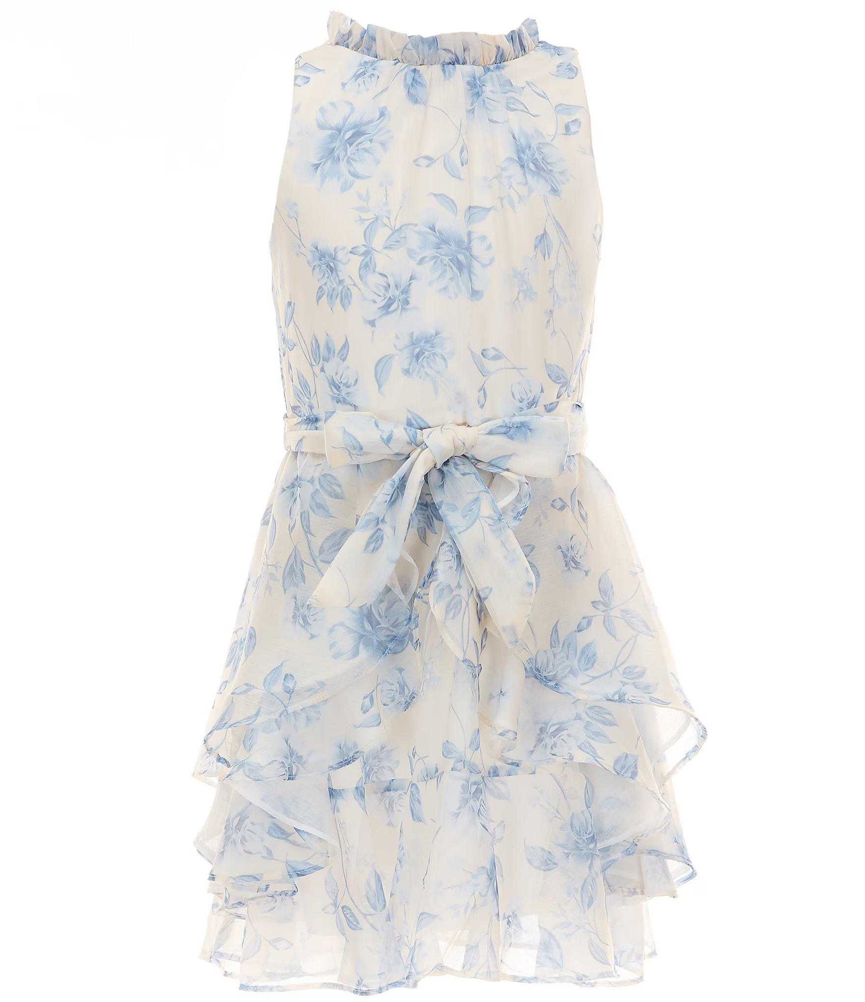 Social Big Girls 7-16 Sleeveless Floral High Neck Dress | Dillard's