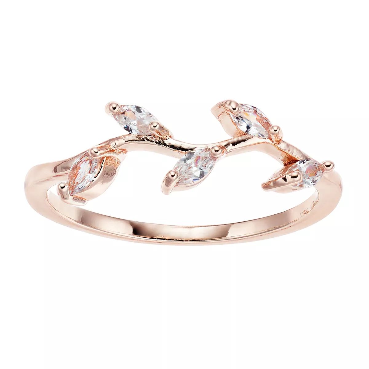 Women's LC Lauren Conrad Crystal Leaf Ring | Kohl's