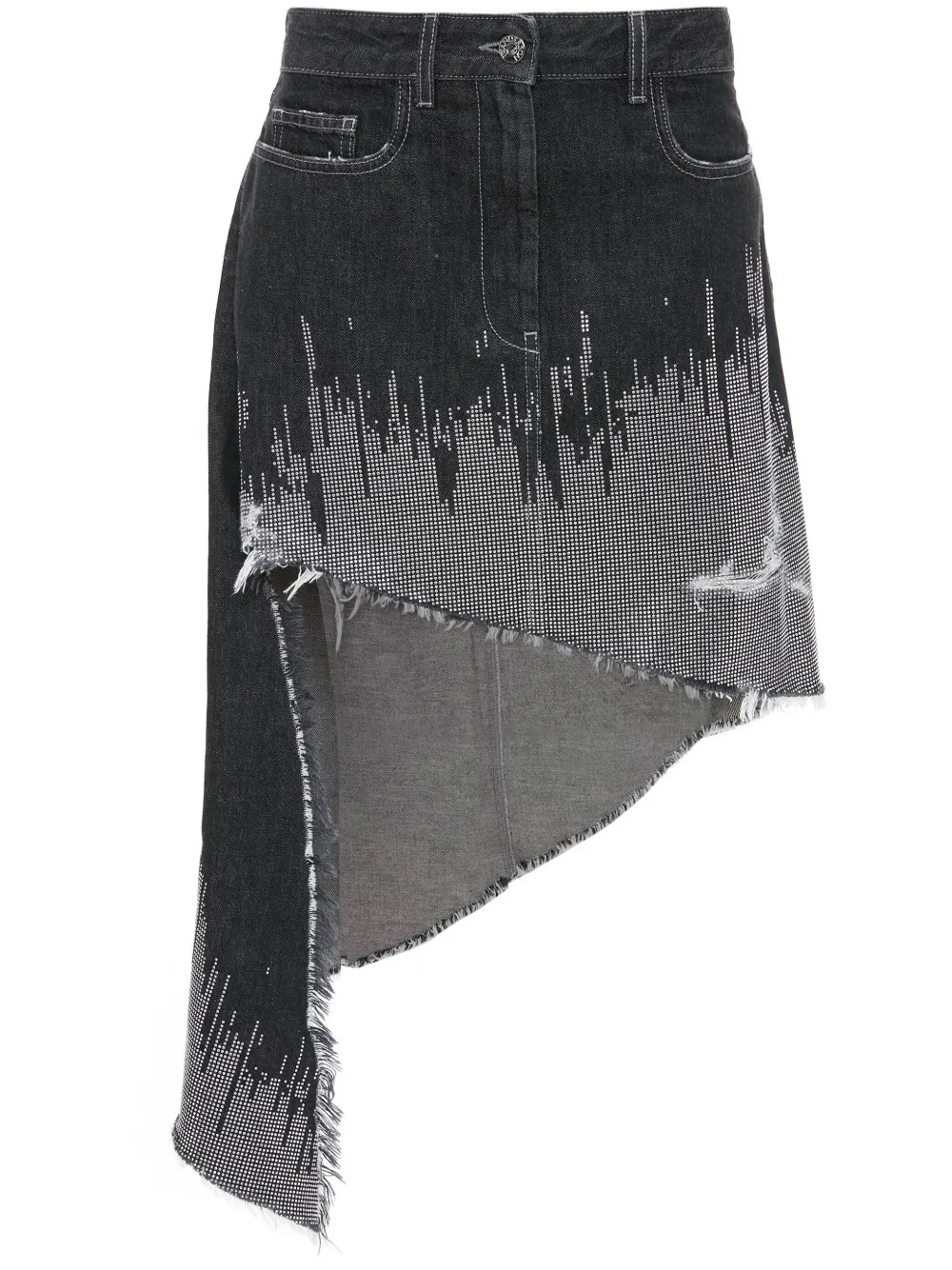 studded asymmetric denim skirt | Farfetch Global