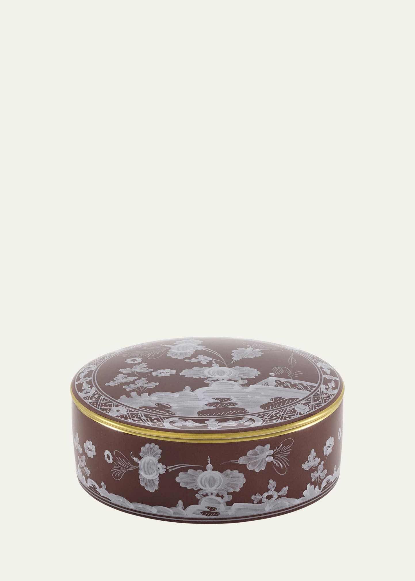 GINORI 1735 Oriente Italiano Round Box with Cover, Castagna | Bergdorf Goodman
