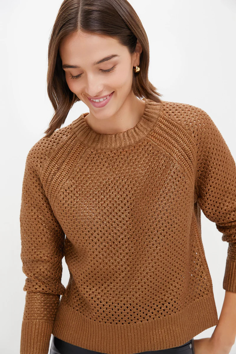 Copper Crochet Aspen Crewneck Sweater | Tuckernuck (US)