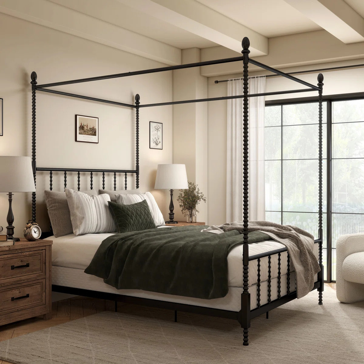 Frankie Metal Canopy Bed | Wayfair North America