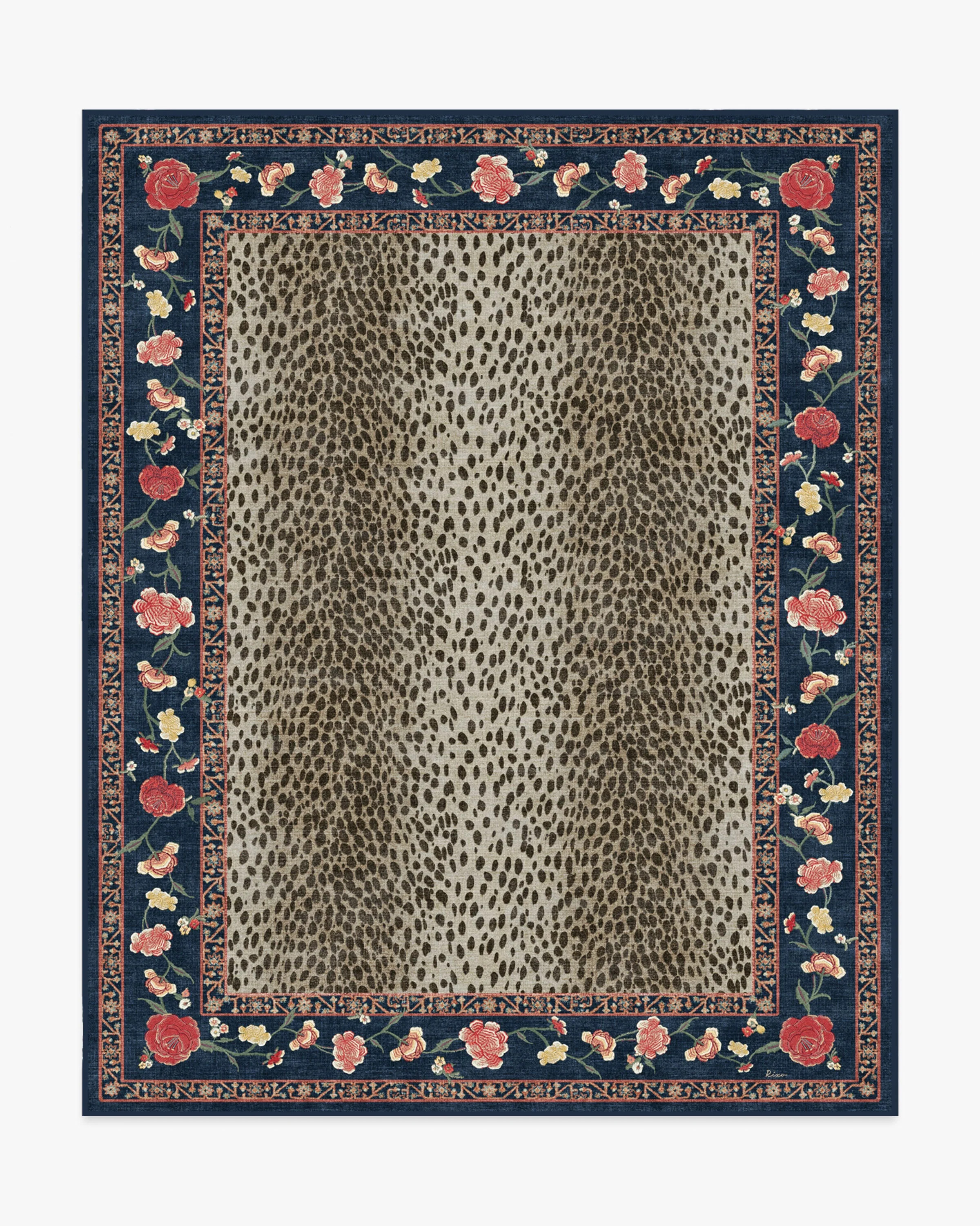 Kensington Sapphire & Brown Rug | Ruggable