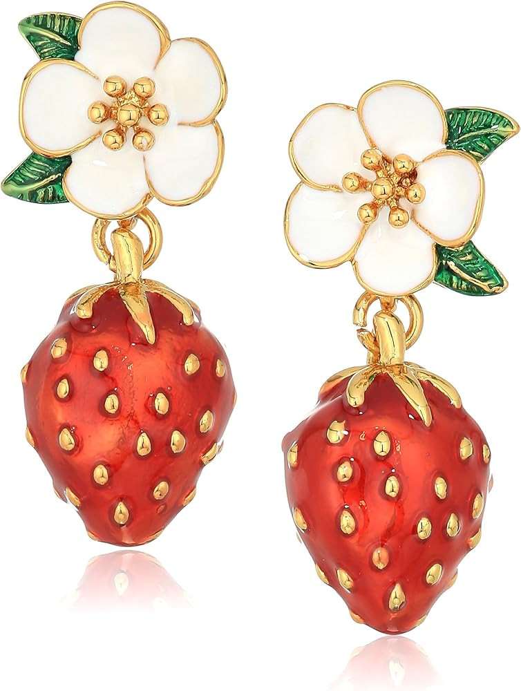 kate spade new york "Strawberry Drop Earrings" Picnic Perfect Strawberry Multi Drop Earrings | Amazon (US)