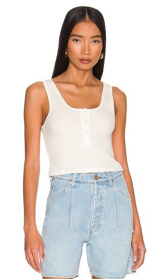 Cropped Henley Tank in Lt Shell | Revolve Clothing (Global)